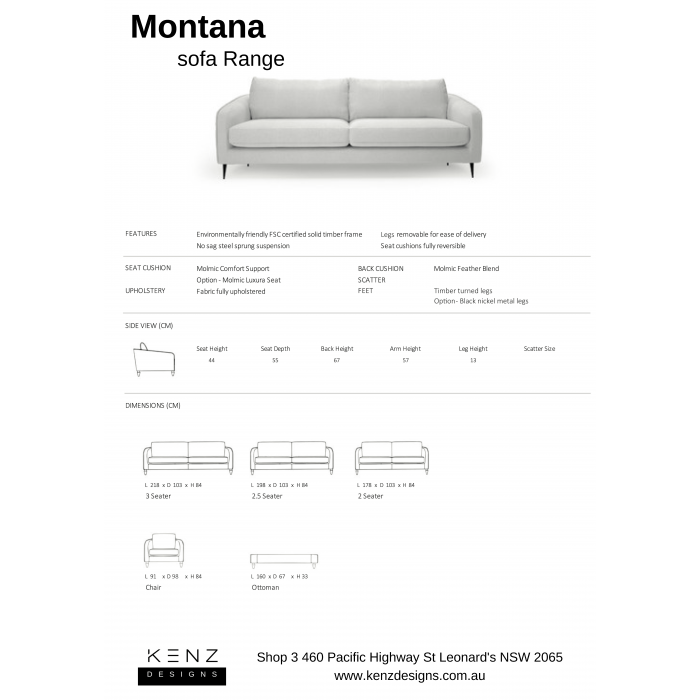 Montana Sofa By Molmic - Australian Custom Made